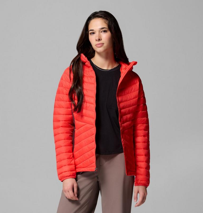 Women's Powder Pass III Hybrid Insulated Jacket, Color: Poppy Red, Moonvista, image 5