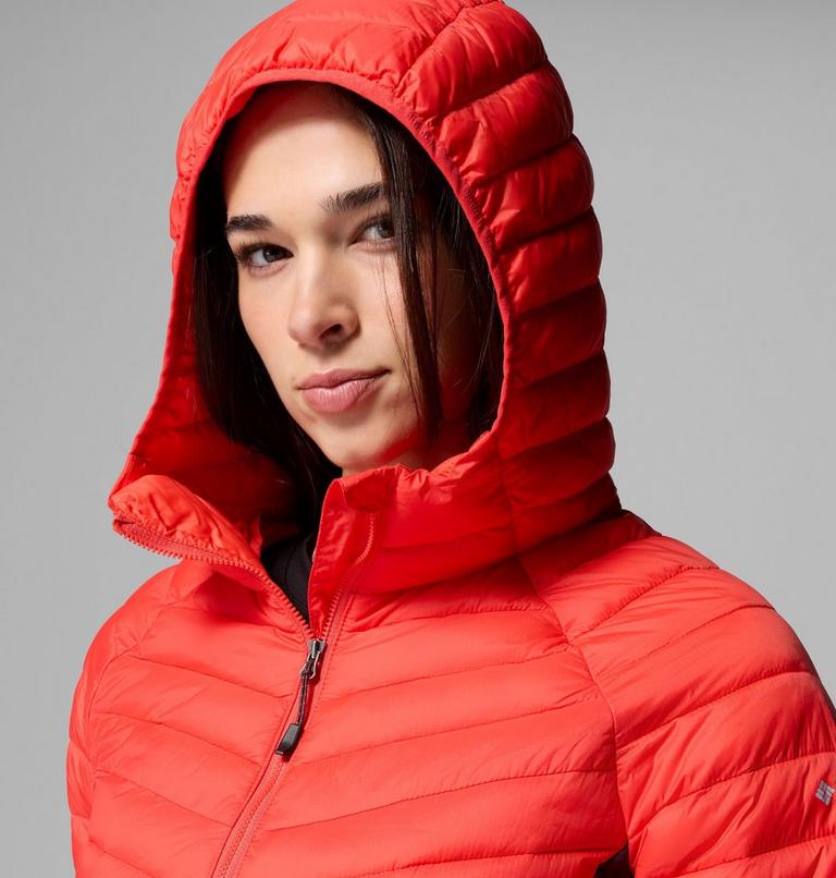 Women's Powder Pass III Hybrid Insulated Jacket, Color: Poppy Red, Moonvista, image 6