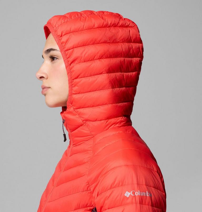 Women's Powder Pass III Hybrid Insulated Jacket, Color: Poppy Red, Moonvista, image 7