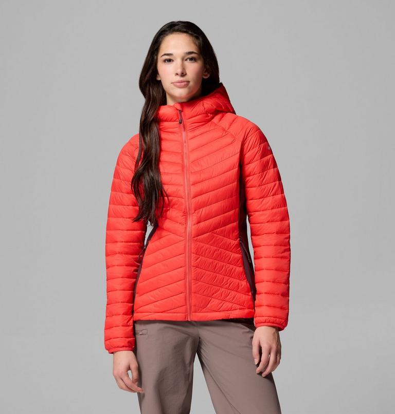 Women's Powder Pass III Hybrid Insulated Jacket, Color: Poppy Red, Moonvista, image 1