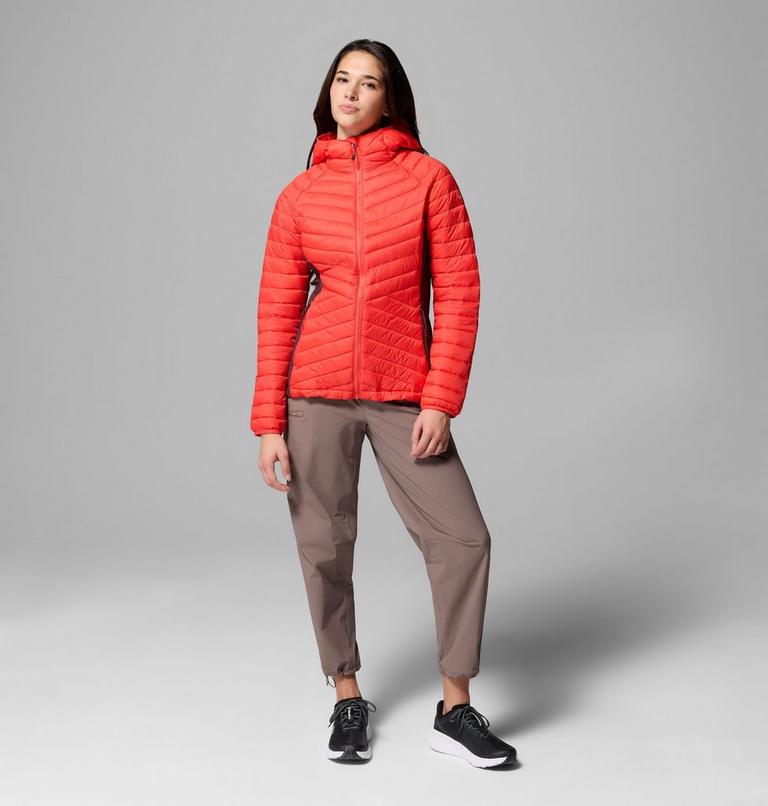 Women's Powder Pass III Hybrid Insulated Jacket, Color: Poppy Red, Moonvista, image 2