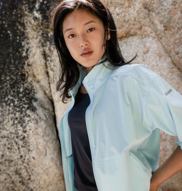 Women's AmazeStretch Windbreaker, Color: Marine Light, image 9