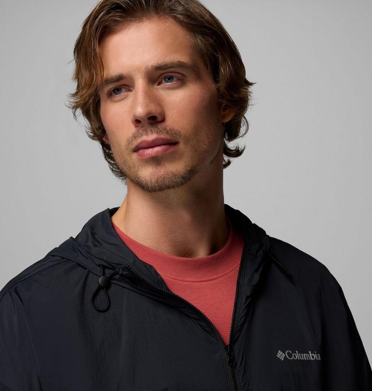 Men's Street Heights Hooded Windbreaker, Color: Black, image 7