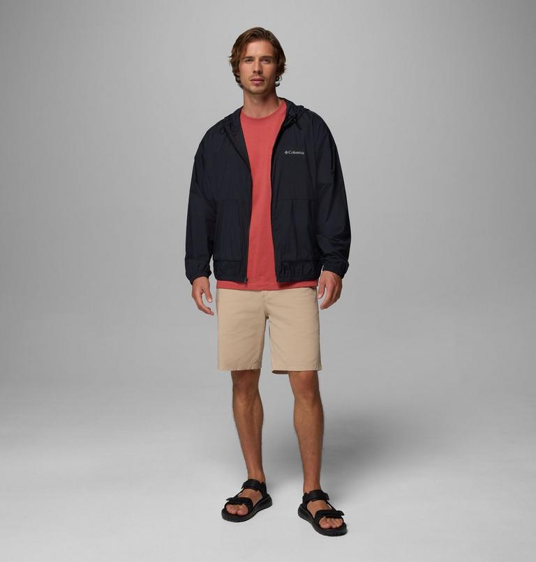 Men's Street Heights Hooded Windbreaker, Color: Black, image 2