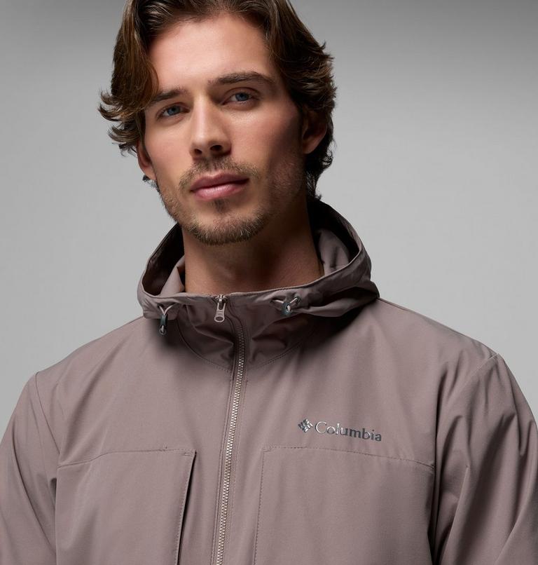 Men's Street Heights Hooded Windbreaker, Color: Iron, image 6