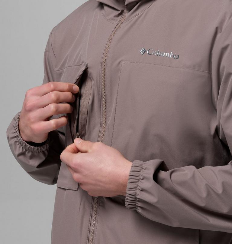 Men's Street Heights Hooded Windbreaker, Color: Iron, image 8
