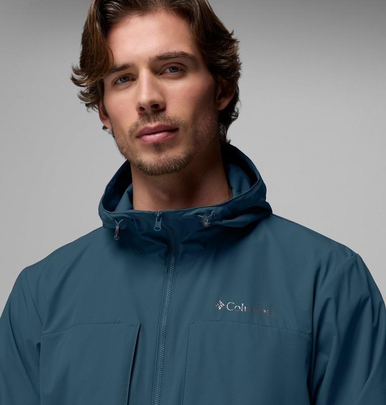 Men's Street Heights Hooded Windbreaker, Color: Everblue, image 6