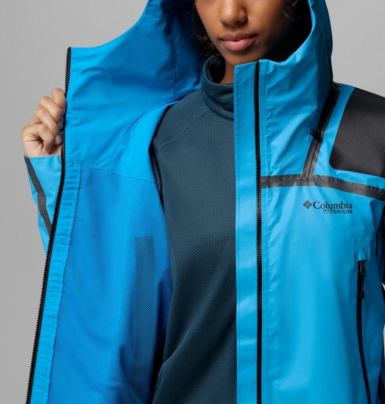 Women's Whistler Peak Waterproof Jacket, Color: Compass Blue, image 6
