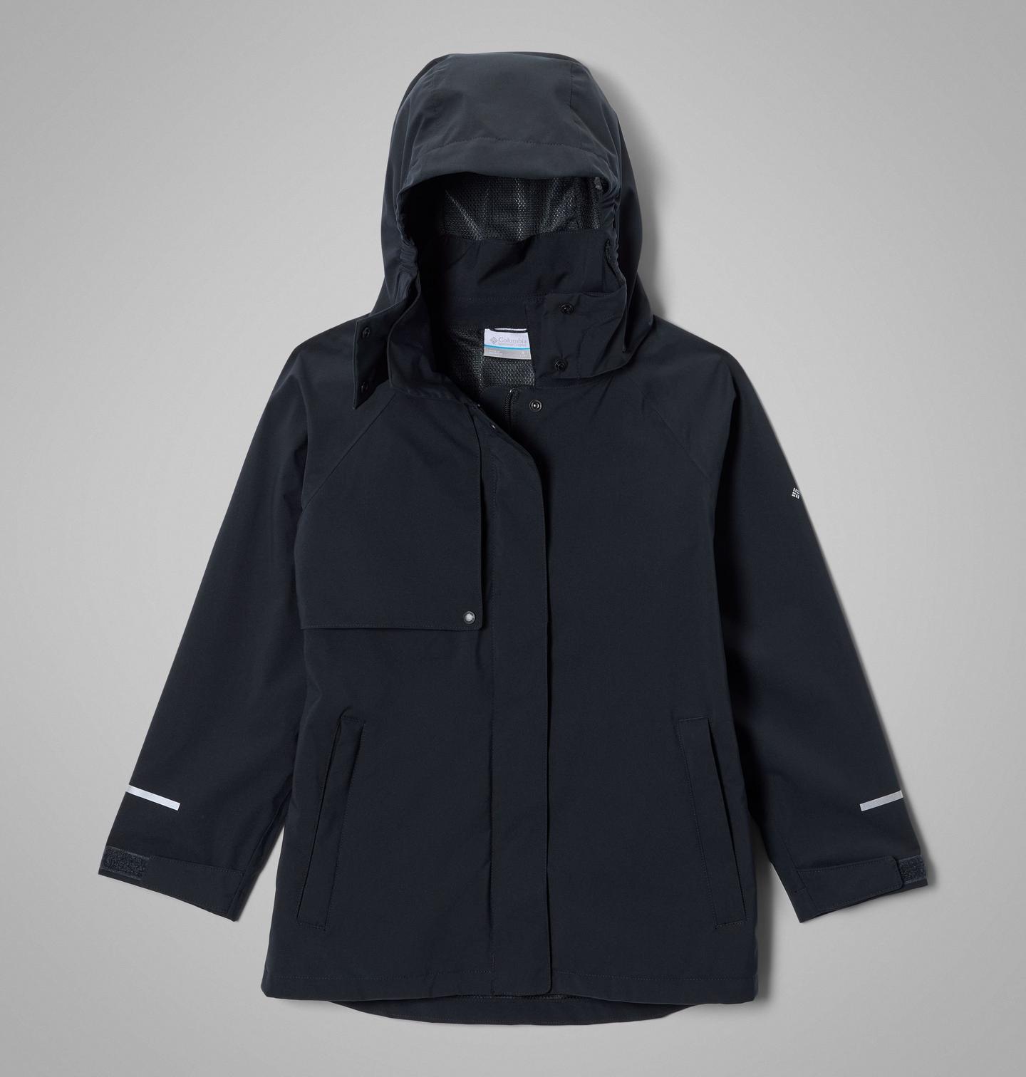 Куртка Columbia Altbound Rain Jacket для девочек, цвет: Чёрный — фото 1