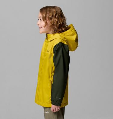 Boys' Rainy Trails III Fleece Lined Jacket, Color: Mossy Green, Antique Moss, Greenscape, image 3