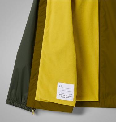 Boys' Rainy Trails III Fleece Lined Jacket, Color: Mossy Green, Antique Moss, Greenscape, image 3
