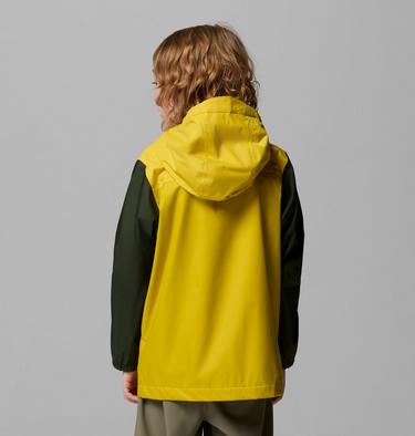 Boys' Rainy Trails III Fleece Lined Jacket, Color: Mossy Green, Antique Moss, Greenscape, image 2