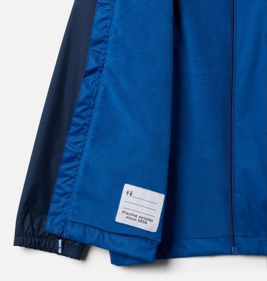 Boys' Rainy Trails III Waterproof Fleece Lined Jacket, Color: Mountain Blue, Collegiate Navy, image 6