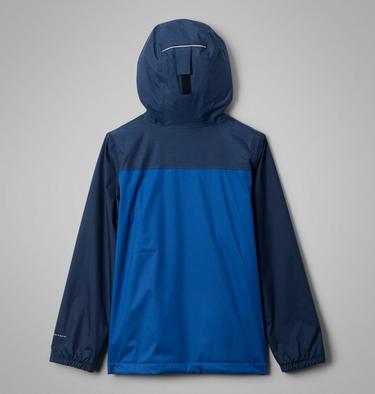 Boys' Rainy Trails III Waterproof Fleece Lined Jacket, Color: Mountain Blue, Collegiate Navy, image 4