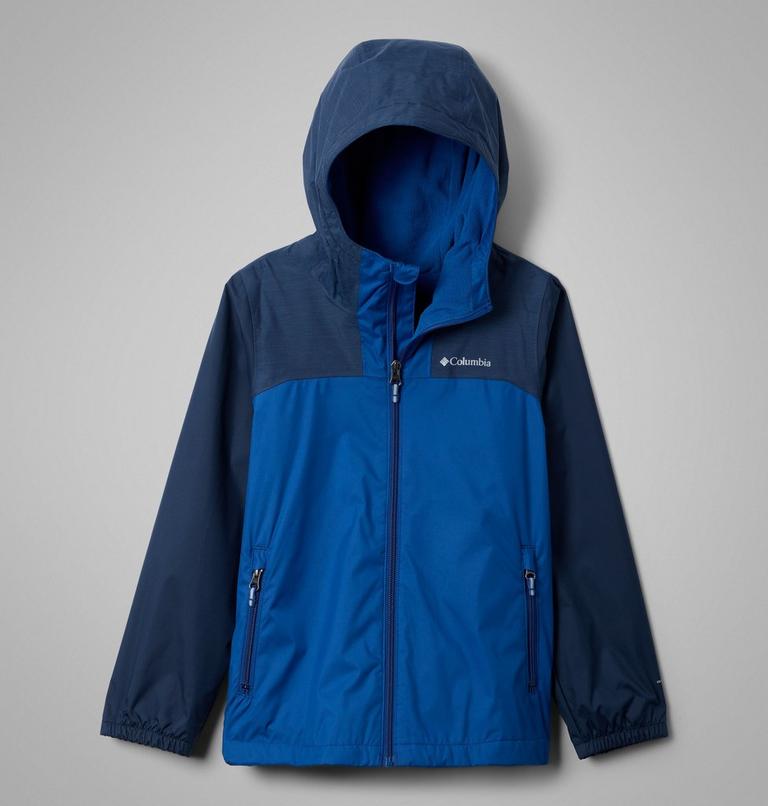Boys' Rainy Trails III Waterproof Fleece Lined Jacket, Color: Mountain Blue, Collegiate Navy, image 1