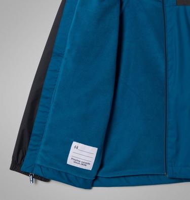 Boys' Rainy Trails III Fleece Lined Jacket, Color: Phoenix Blue, Black, image 9