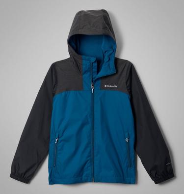 Boys' Rainy Trails III Fleece Lined Jacket, Color: Phoenix Blue, Black, image 7