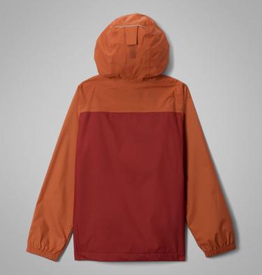 Boys' Rainy Trails III Fleece Lined Jacket, Color: Red Oxide, Teak Brown, image 5