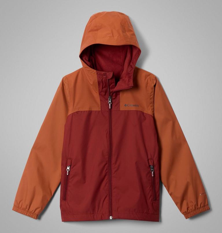 Boys' Rainy Trails III Waterproof Fleece Lined Jacket, Color: Red Oxide, Teak Brown, image 1