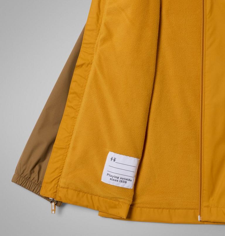 Boys' Rainy Trails III Waterproof Fleece Lined Jacket, Color: Squash, Ancient Fossil, Delta, image 3