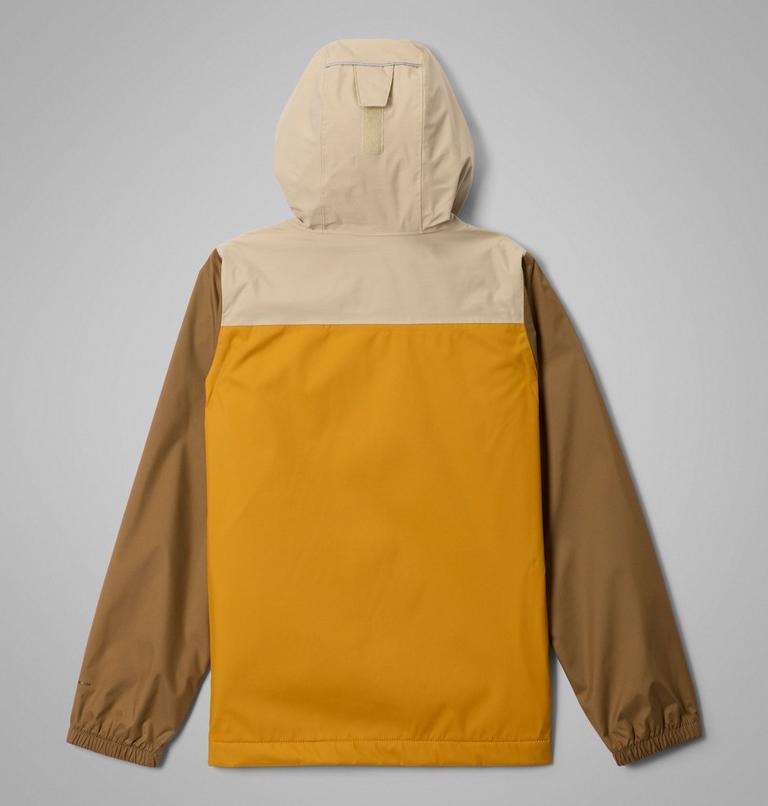 Boys' Rainy Trails III Waterproof Fleece Lined Jacket, Color: Squash, Ancient Fossil, Delta, image 2
