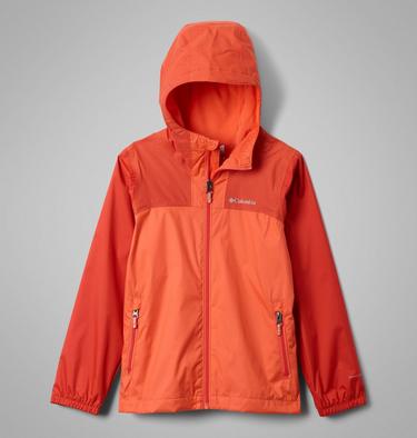 Boys' Rainy Trails III Waterproof Fleece Lined Jacket, Color: Zing, Super Sonic, image 1