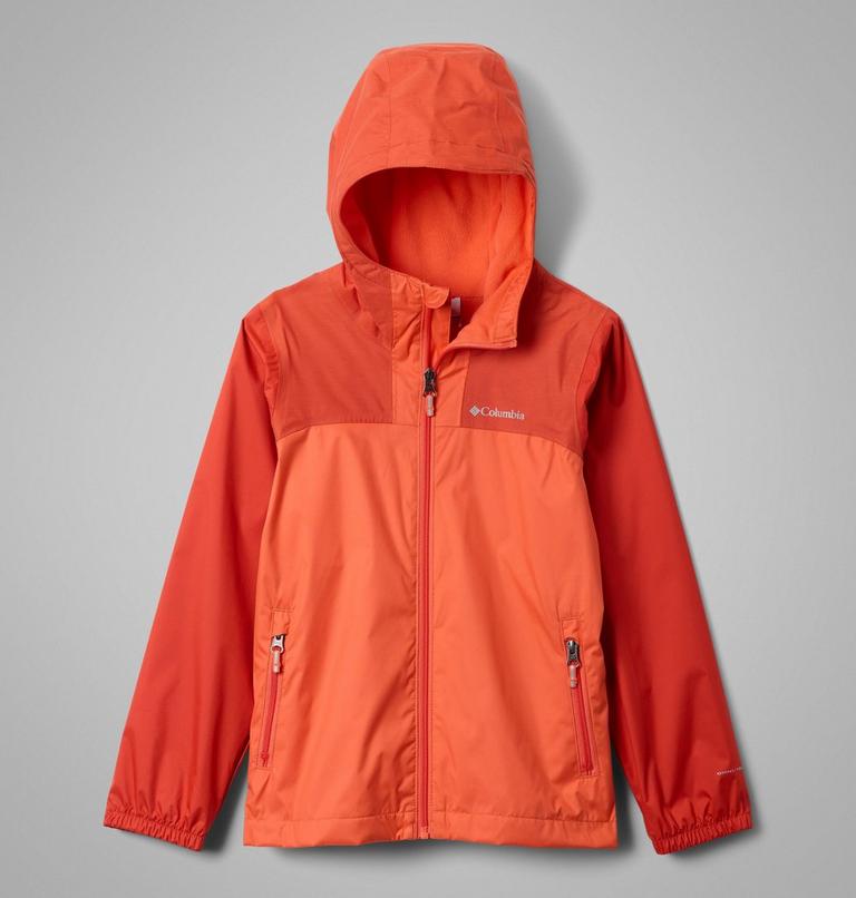 Boys' Rainy Trails III Waterproof Fleece Lined Jacket, Color: Zing, Super Sonic, image 1