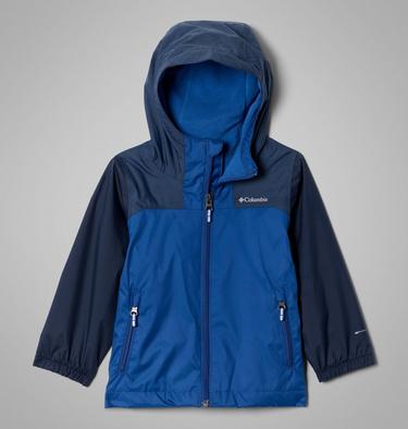 Boys' Toddler Rainy Trails III Fleece Lined Jacket, Color: Mountain Blue, Collegiate Navy, image 7
