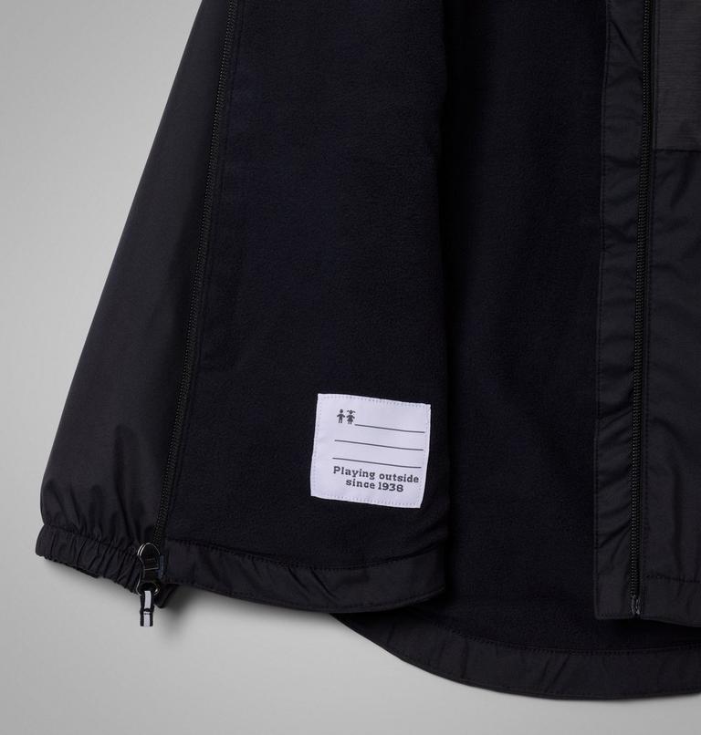 Veste Imperm&eacute;able Doubl&eacute;e Polaire Rainy Trails III Fille, Color: Black, image 3