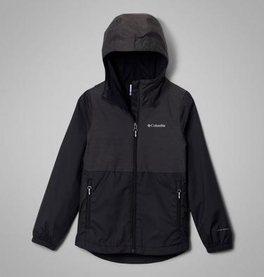 Girls' Rainy Trails III Fleece Lined Jacket, Color: Black, image 11