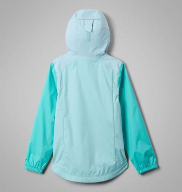 Girls' Rainy Trails III Waterproof Fleece Lined Jacket, Color: Spray, Marine Light, Dolphin, image 6
