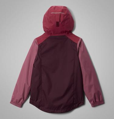Girls' Rainy Trails III Fleece Lined Jacket, Color: Moonvista, Rich Wine, Antique Mauve, image 5