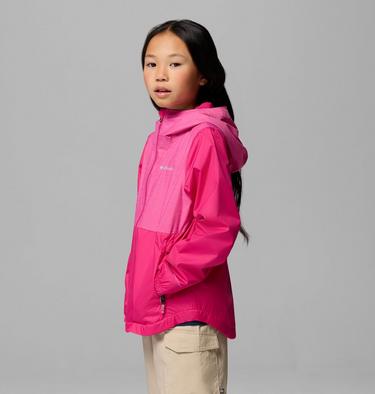 Veste Imperm&eacute;able Doubl&eacute;e Polaire Rainy Trails III Fille, Color: Guava Pink, Pink Ice, image 6