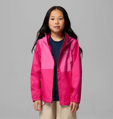 Veste Imperm&eacute;able Doubl&eacute;e Polaire Rainy Trails III Fille, Color: Guava Pink, Pink Ice, image 7