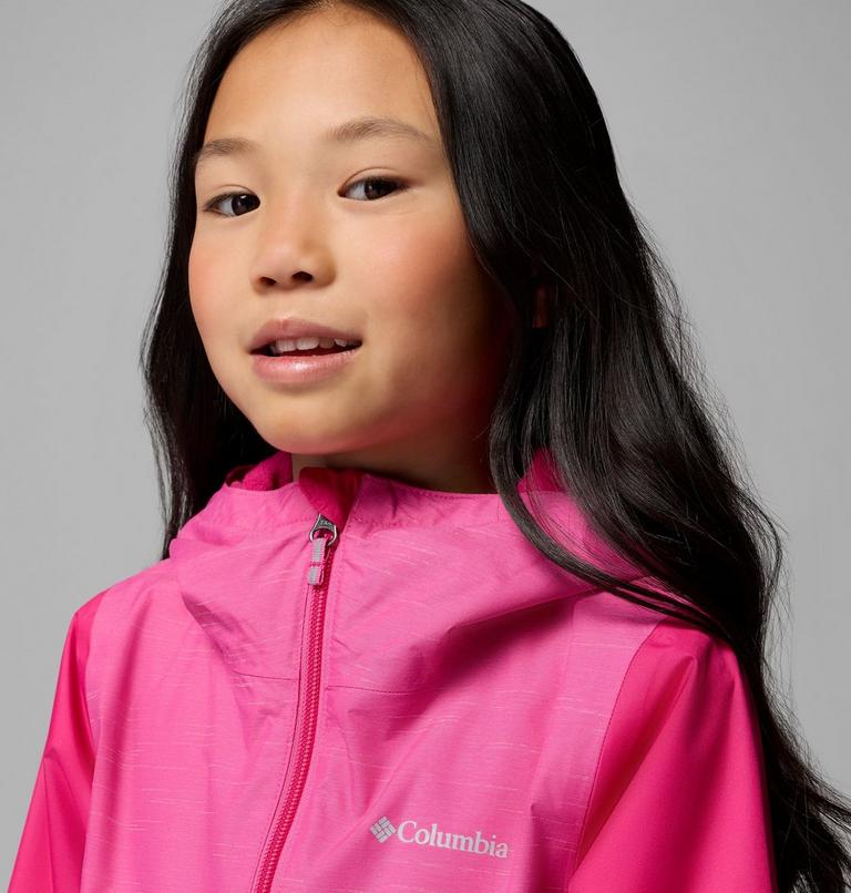 Girls' Rainy Trails III Waterproof Fleece Lined Jacket, Color: Guava Pink, Pink Ice, image 5
