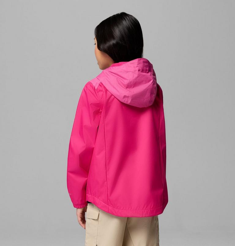Girls' Rainy Trails III Waterproof Fleece Lined Jacket, Color: Guava Pink, Pink Ice, image 2