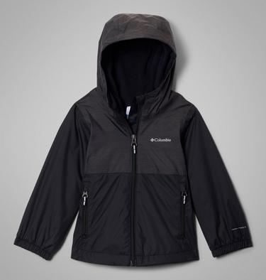 Girls' Toddler Rainy Trails III Fleece Lined Jacket, Color: Black, image 4