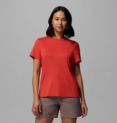 T-shirt Technique Parsons Point Femme, Color: Poppy Red Heather, image 1