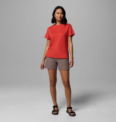 T-shirt Technique Parsons Point Femme, Color: Poppy Red Heather, image 2