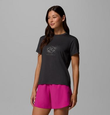 T-shirt Technique Graphique Parsons Point Femme, Color: Black Heather, Splattered, image 32