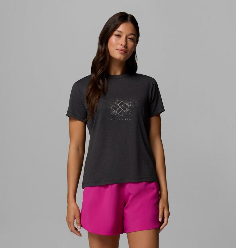 T-shirt Technique Graphique Parsons Point Femme, Color: Black Heather, Splattered, image 1