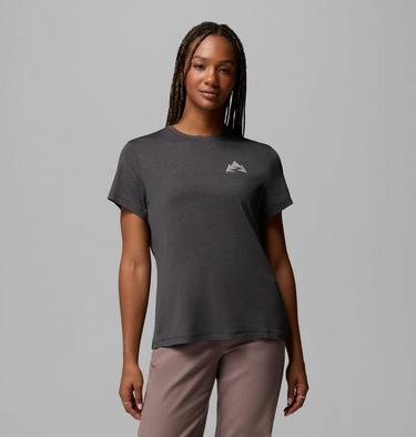 Women's Parsons Point Technical Graphic T-Shirt, Color: Black Heather, Zigzag Climb, image 5