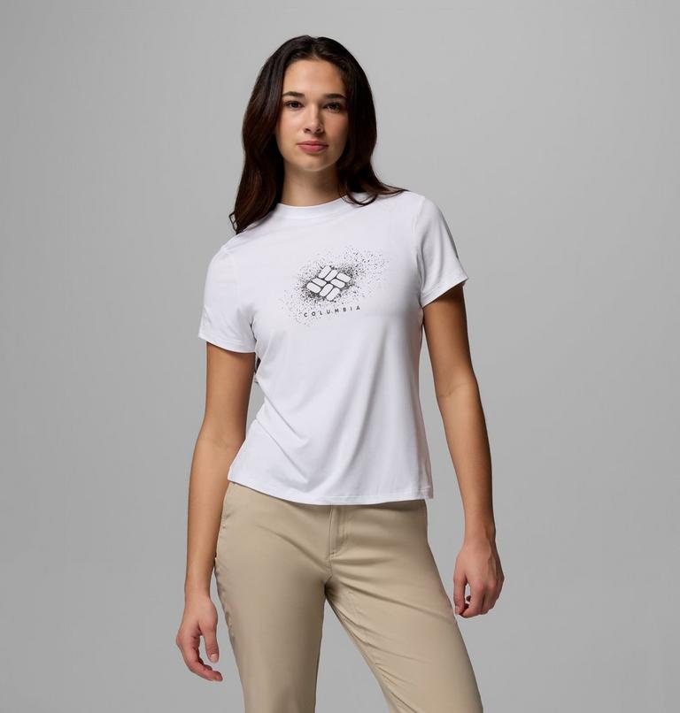 T-shirt Technique Graphique Parsons Point Femme, Color: White, Splattered, image 1
