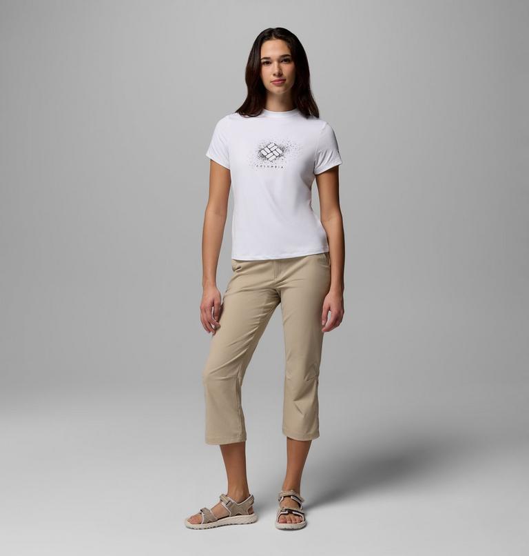 T-shirt Technique Graphique Parsons Point Femme, Color: White, Splattered, image 2