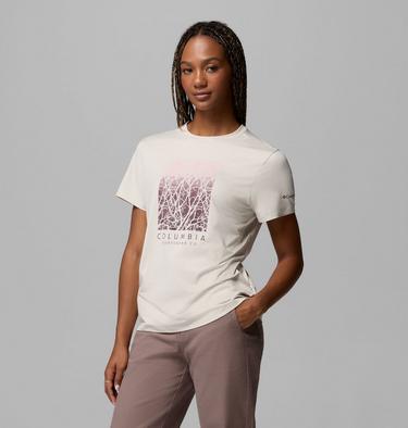 T-shirt Technique Graphique Parsons Point Femme, Color: Dark Stone Heather, Treescape, image 16
