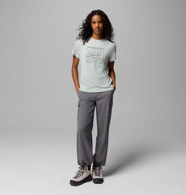 Women's Parsons Point Technical Graphic T-Shirt, Color: Tea Light Heather, Branded Block, image 6