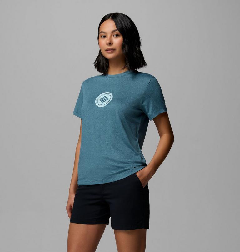 T-shirt Technique Graphique Parsons Point Femme, Color: Everblue Heather, Gem Focused, image 4