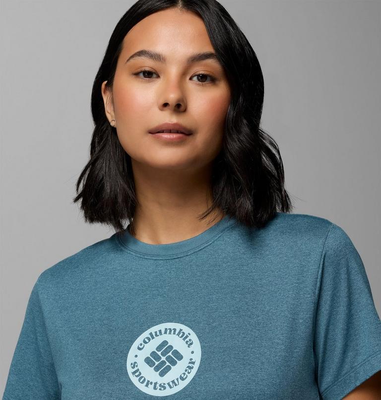 T-shirt Technique Graphique Parsons Point Femme, Color: Everblue Heather, Gem Focused, image 5