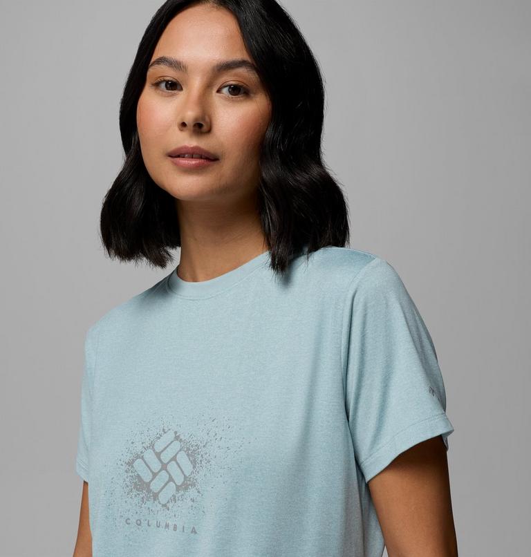 T-shirt Technique Graphique Parsons Point Femme, Color: Marine Light Heather, Splattered, image 5