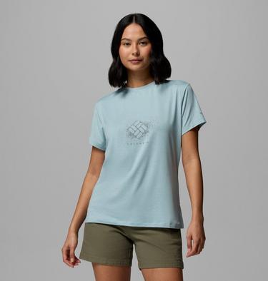 T-shirt Technique Graphique Parsons Point Femme, Color: Marine Light Heather, Splattered, image 17